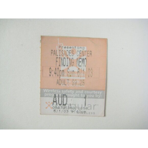 Vintage Movie Ticket Stub Finding Nemo Palisades Center June 1 2003 - Picture 1 of 3